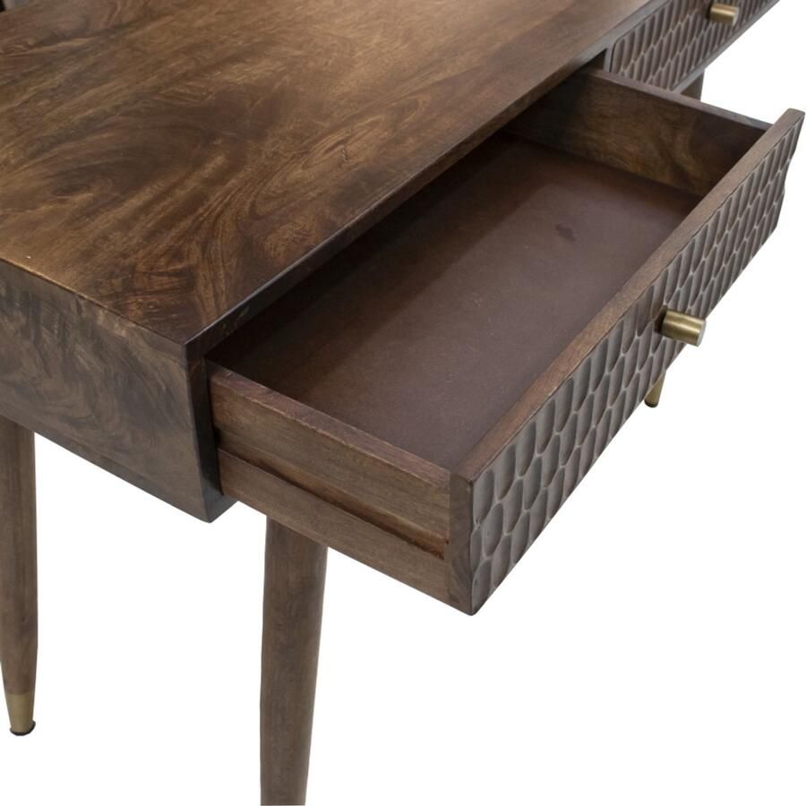 LoftLi Bureau Brown Wood L 110 cm W 45 cm H 78 cm Hout
