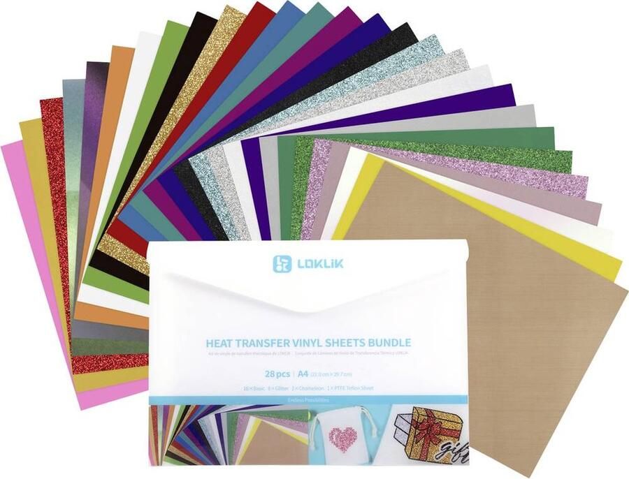 Loklik Heat Transfer Vinyl Material Bundle Ontwerpset