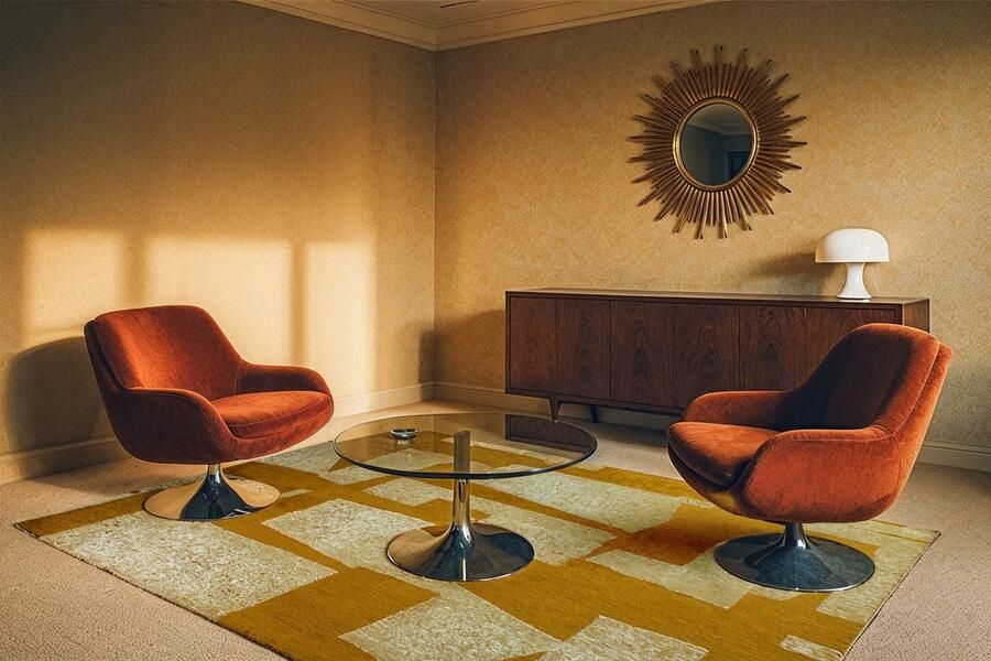 Beneffito Skip modern design vloerkleed met geel en beige geometrisch patroon Tapijt 80 x 150 cm