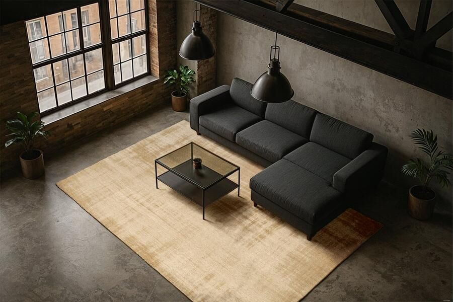 LOLA&MOI vloerkleed Desert Road brown 240x340cm