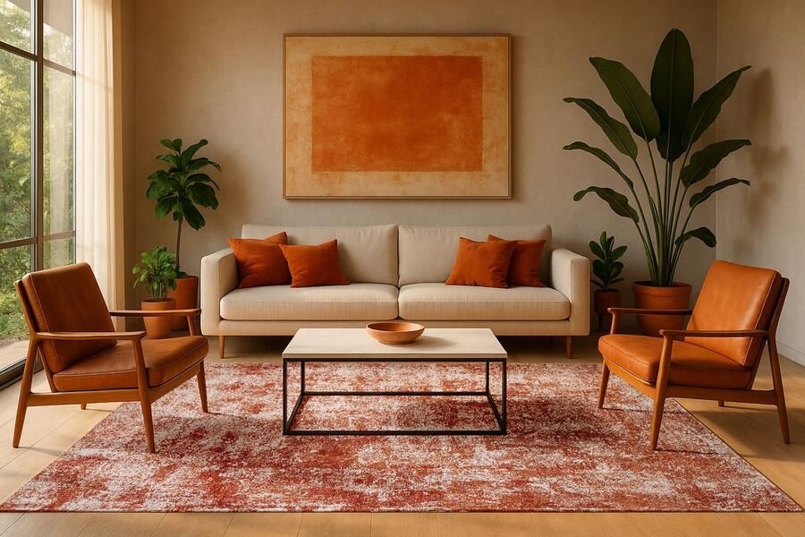 LOLA&MOI vloerkleed Marrakech rood 200x280cm