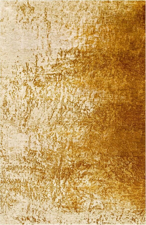 Beneffito Vloerkleed Reflect met verbrand geel en ivoor antiek effect 140 x 200 cm