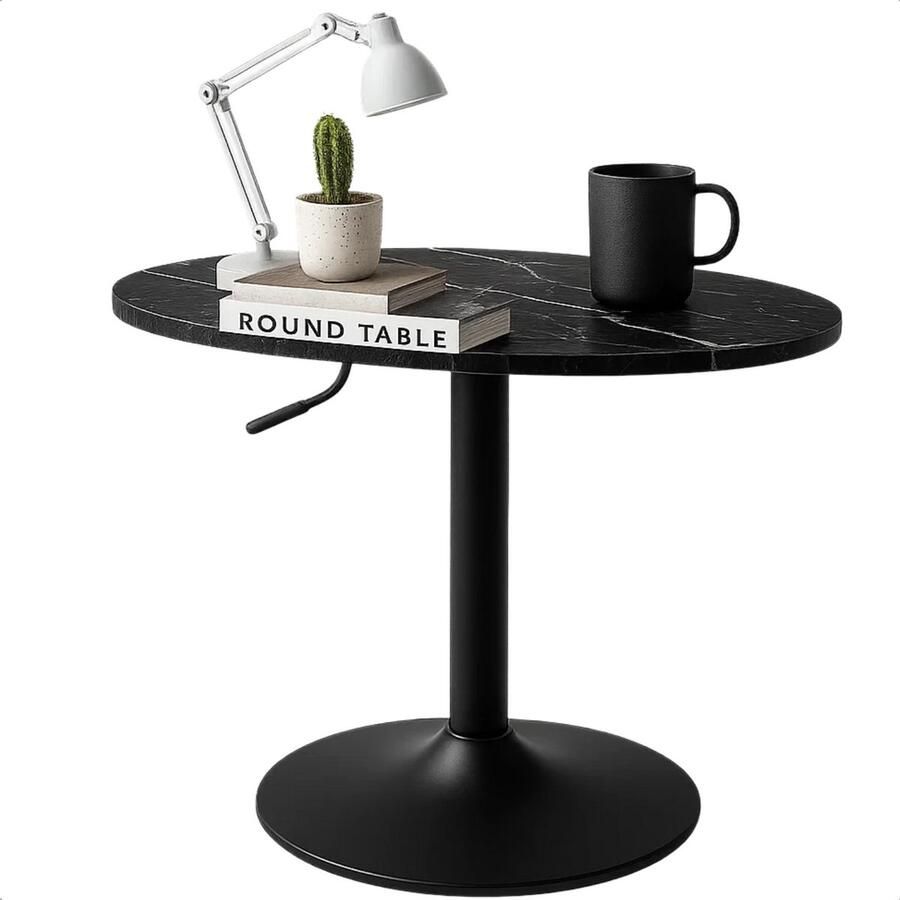 Lomera Bijzettafel Ovaal Hoogte Verstelbaar Draaibaar Tafelblad Zwart Metaal Mdf Tafelblad Gasveer Systeem Theetafel Zwart Verstelbare Bijzettafel Moderne Bijzettafel Compacte Bijzettafel Lichtgewicht Tafel
