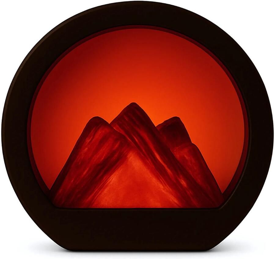 Lomera Led Sfeerhaard Decoratieve Openhaard Bewegende Vlammen Kunststof Materiaal USB Voeding 3xAA Batterijen Zwart Kleur Compacte Afmeting Tafelmodel Haard Energiezuinig Sfeerverlichting Draagbaar Ontwerp