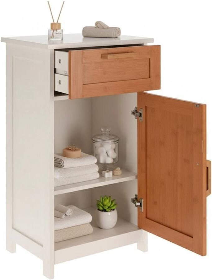 Lomera Nachtkastje Opbergkastje Mdf Kast Met Lade En Deur Opbergkast Met Deur Compacte Opbergkast Smalle Opbergkast Vrijstaande Opbergkast Nacht Kastje