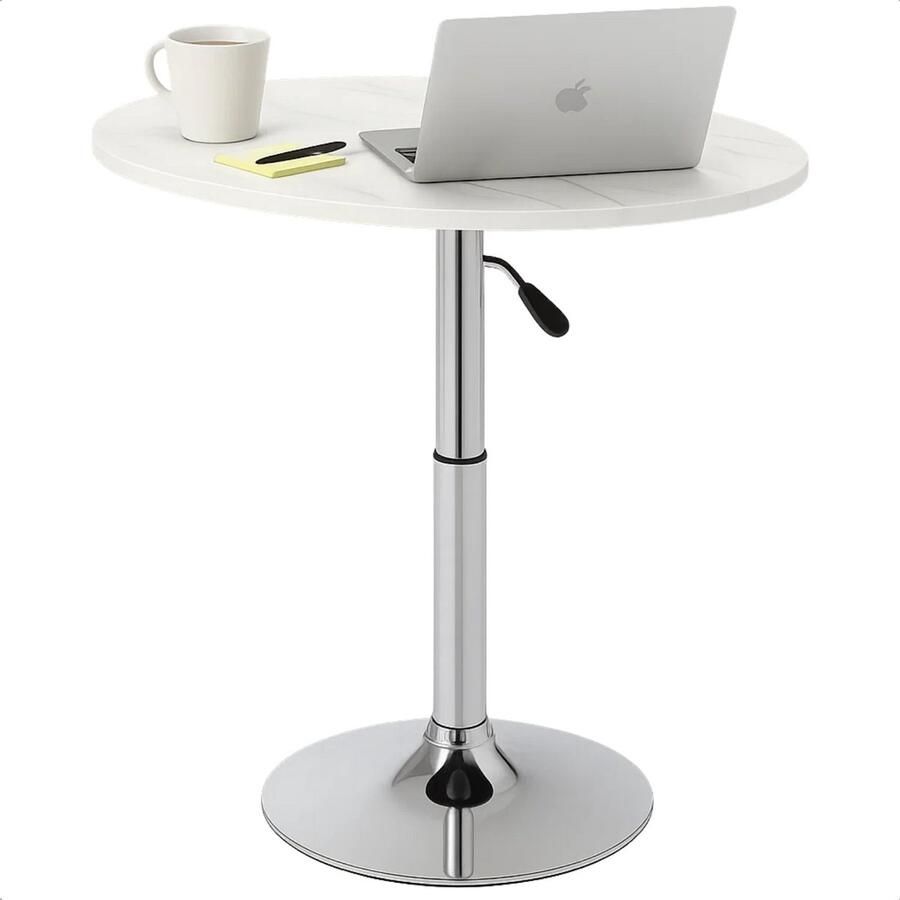 Lomera Verstelbare Bijzettafel Draaibare Theetafel Ovale Tafel Hoogte Verstelbaar Witte Bijzettafel Metalen Tafel Mdf Tafelblad Gasveer Mechanisme Compacte Bijzettafel Lichtgewicht Tafel Moderne Bijzettafel