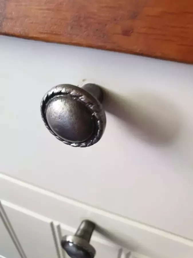 Loods84 Ronde knop oud blank 30 mm