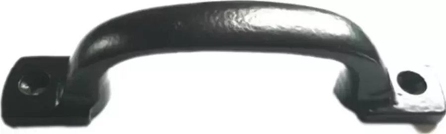 Loods84 Zwarte gietijzeren handgrepen met vierkante uiteinden 12 cm