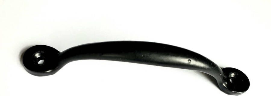 Loods84 Zwarte smeedijzeren smalle handgreep 127*16 mm