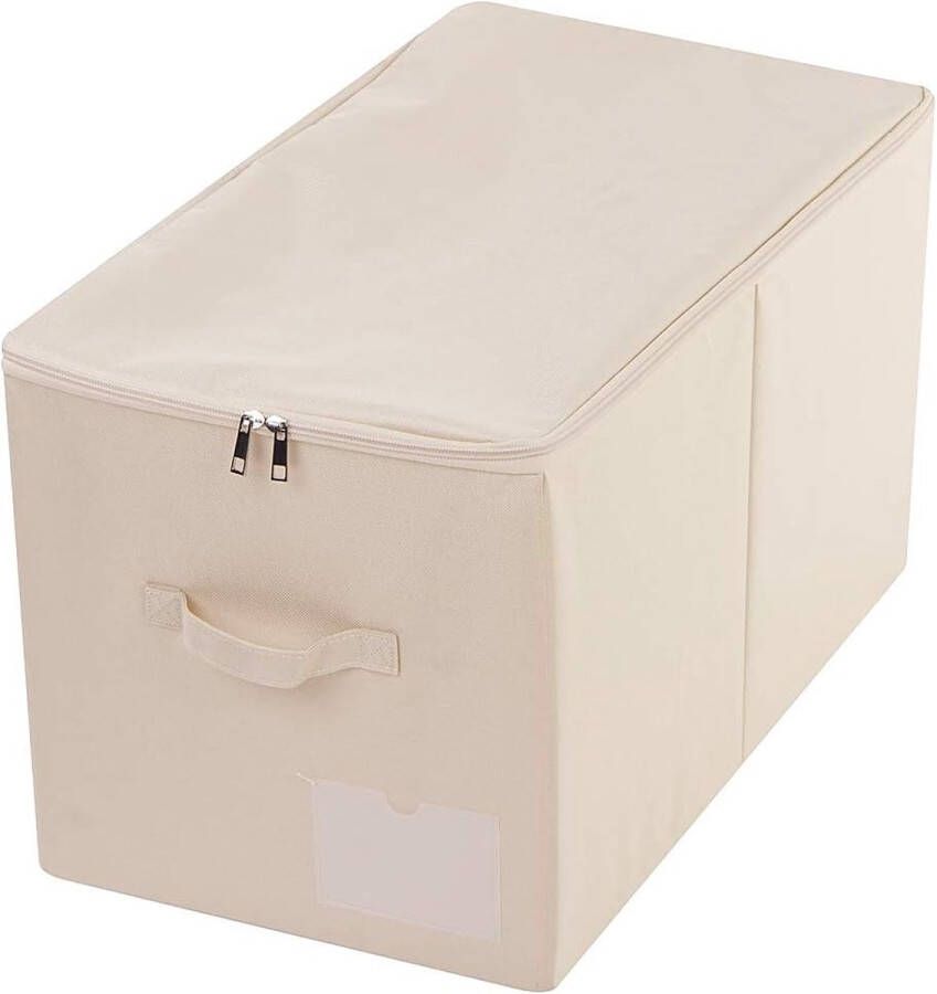 loos merk 56X32X33cm grote kast opbergdoos met deksel opvouwbare kledingkast Kleding opbergdozen de grootte vergelijkbaar met IKEA SKUBB-serie labelzak beige