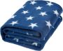 Flanel fleece sterren sprei over bed warme zachte pluche deken voor kinderbank blauw 125 x 150 cm - Thumbnail 2