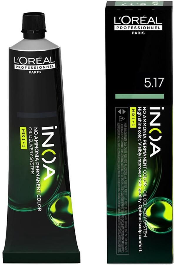 L'Oréal Professionnel Permanente Kleur L'Oreal Professionnel Paris Inoa Color Nº 5.17 Licht essen kastanje (60 g)