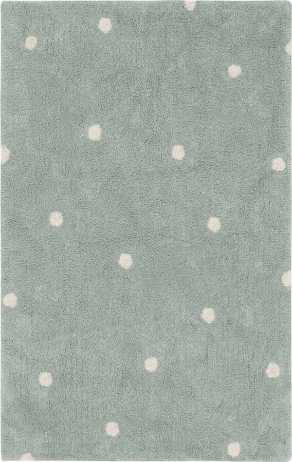 Lorena Canals Kinderkamer Vloerkleed Mini Dot Sage Blue