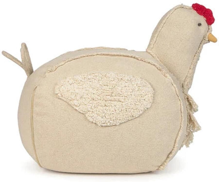 Lorena Canals Wasbare poef Chicken 60x40x44cm
