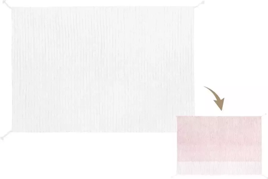 Lorena Canals Omkeerbaar Wasbaar Vloerkleed Gelato Pink 120 x 160 cm