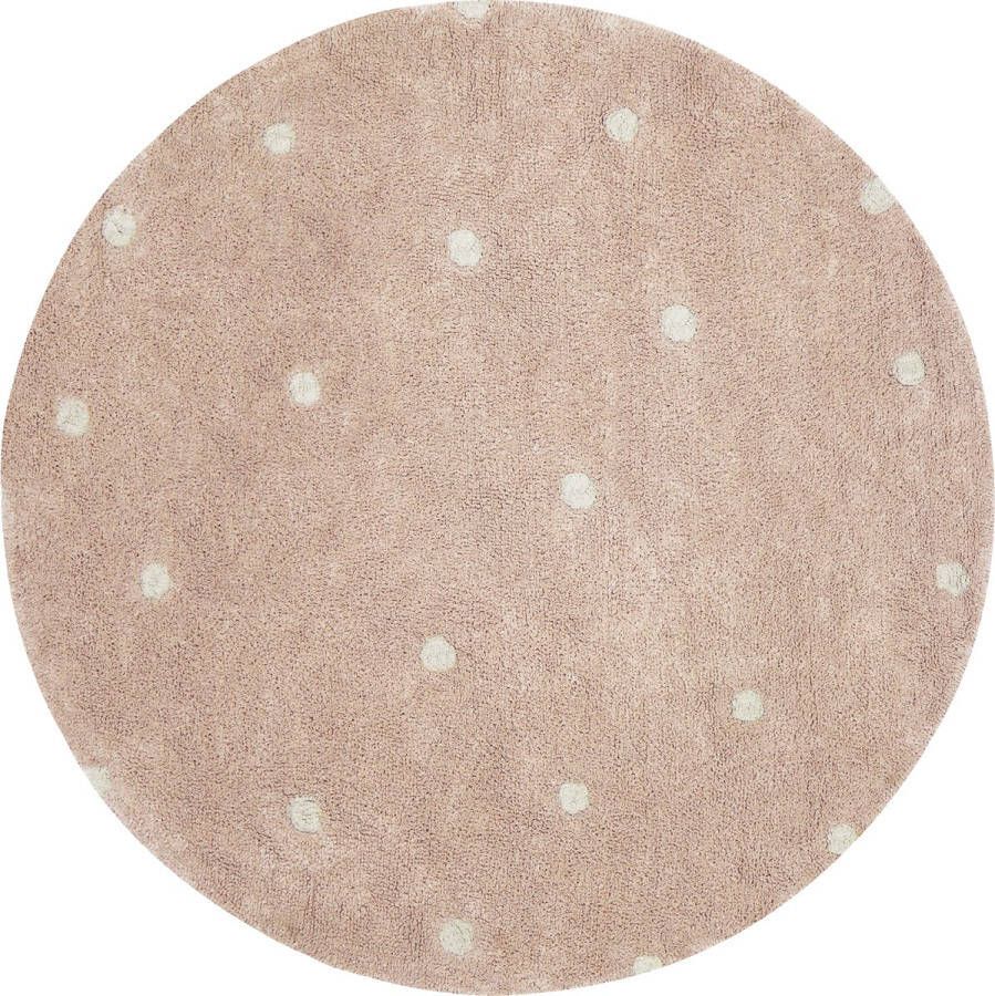 Lorena Canals Rond Kinderkamer Vloerkleed Dot Pink