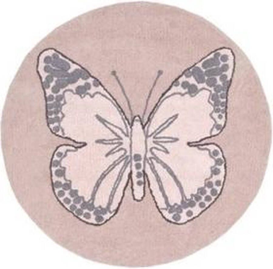 Lorena Canals Vloerkleed Butterfly nude diameter 160 cm