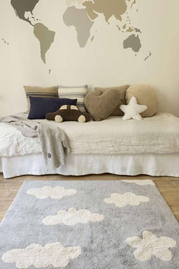 Lorena Canals Vloerkleed Kinderkamer Clouds Vintage Blue