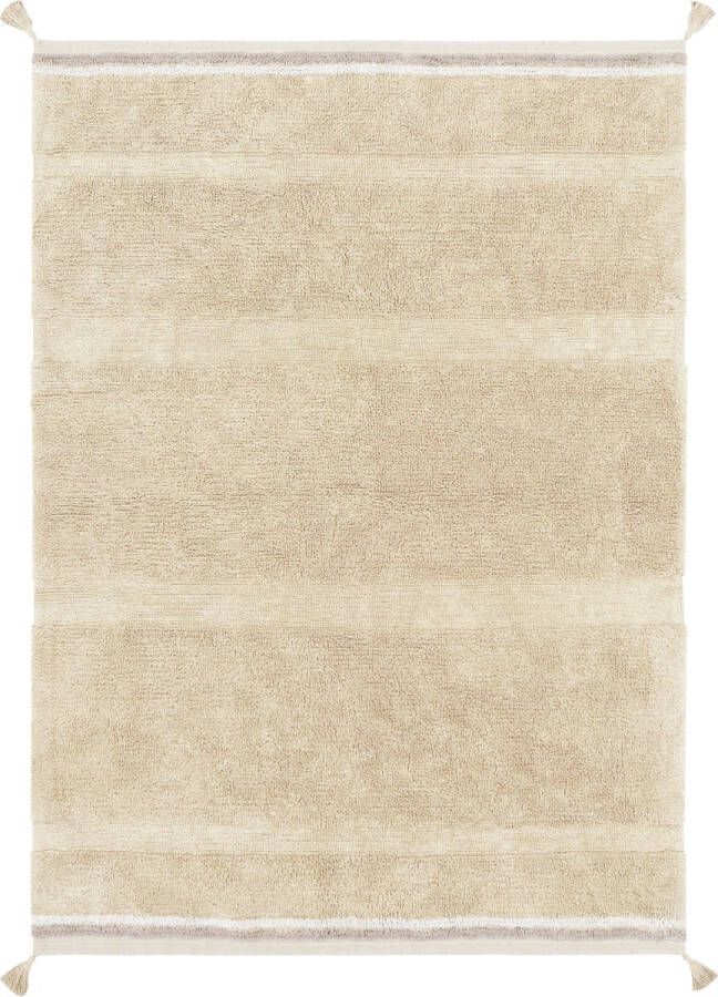 Lorena Canals Wasbaar katoen vloerkleed Bloom Golden S 120x160cm