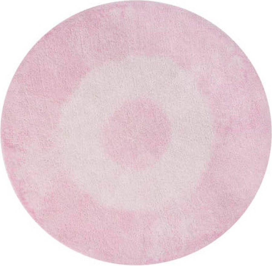 Lorena Canals Wasbaar katoen vloerkleed Tie-Dye Pink D150cm