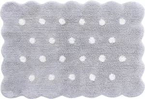 Lorena Canals Wasbaar vloerkleed Mini Biscuit Pearl Grey 70 x 100 cm