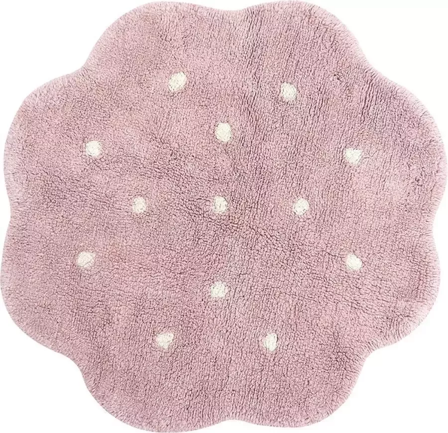 Lorena Canals Wasbaar vloerkleed Mini Biscuit Vintage Nude 90 x 90 cm