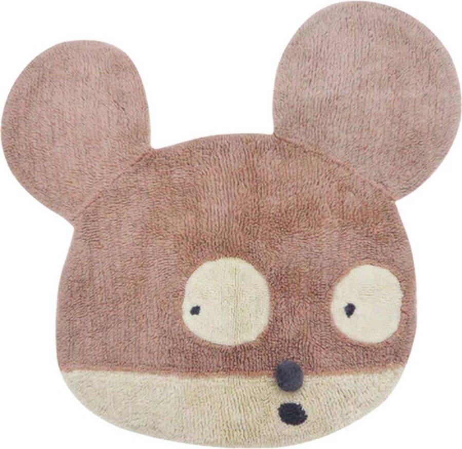 Lorena Canals Woolable Edgar Plans Kids Wollen Vloerkleed Miss Mighty Mouse 120 x 120 cm