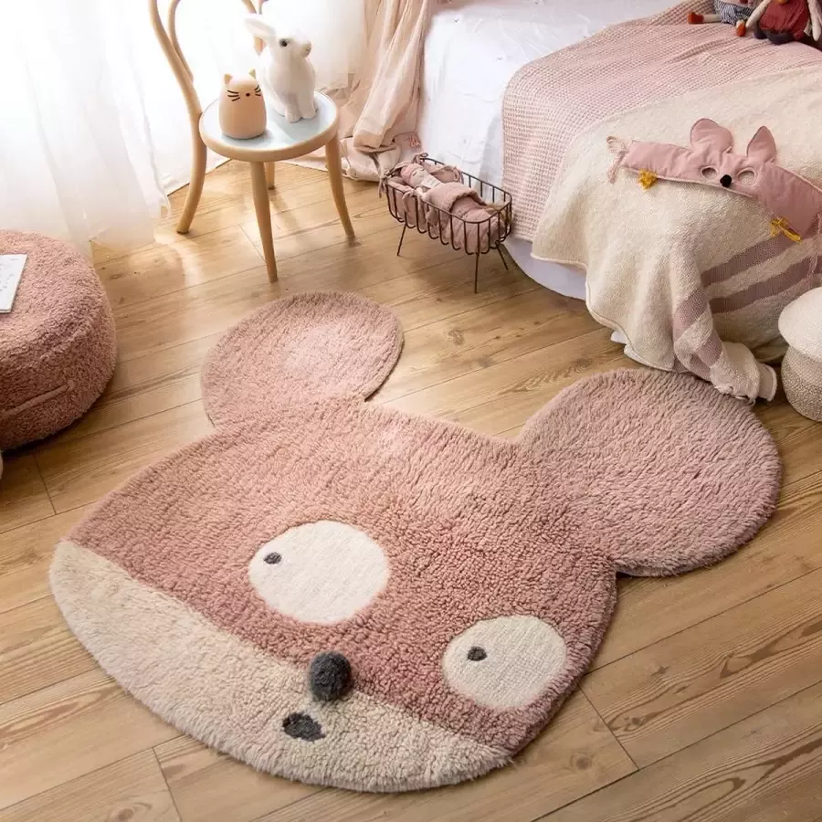 Lorena Canals Woolable Edgar Plans Kids Wollen Vloerkleed Miss Mighty Mouse 120 x 120 cm - Foto 2