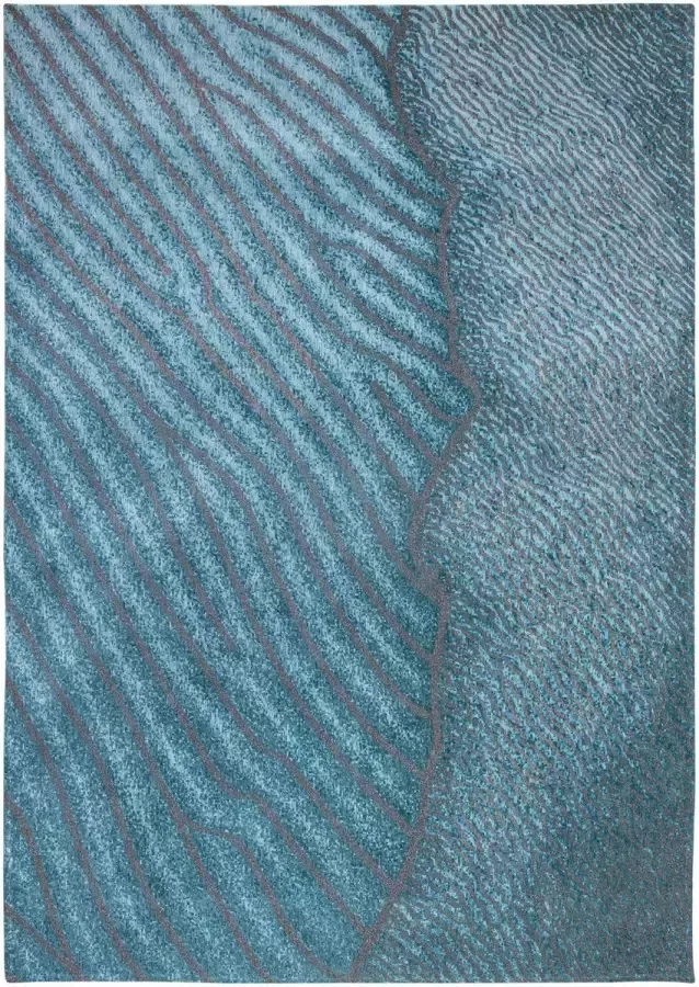 Louis de poortere 9132 Waves Shores Blue Nile Vloerkleed 200x280 Rechthoek Laagpolig Tapijt Modern Blauw Grijs - Foto 1