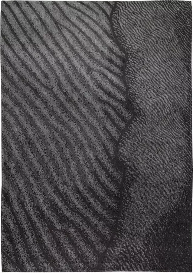 Louis de poortere 9136 Waves Shores Lovina Beach Vloerkleed 170x240 Rechthoek Laagpolig Tapijt Modern Antraciet Taupe