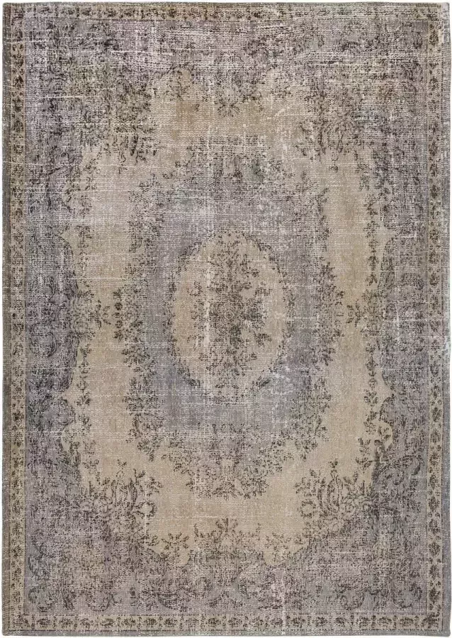 Louis de poortere 9138 Palazzo Colonna Taupe Vloerkleed 170x240 Rechthoek Laagpolig Vintage Tapijt Modern Grijs Taupe