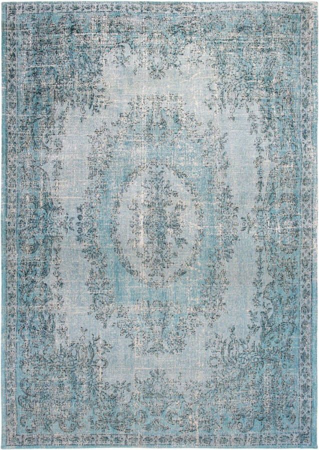 Louis de poortere 9140 Palazzo Dandolo Blue Vloerkleed 200x280 Rechthoek Laagpolig Vintage Tapijt Klassiek Blauw