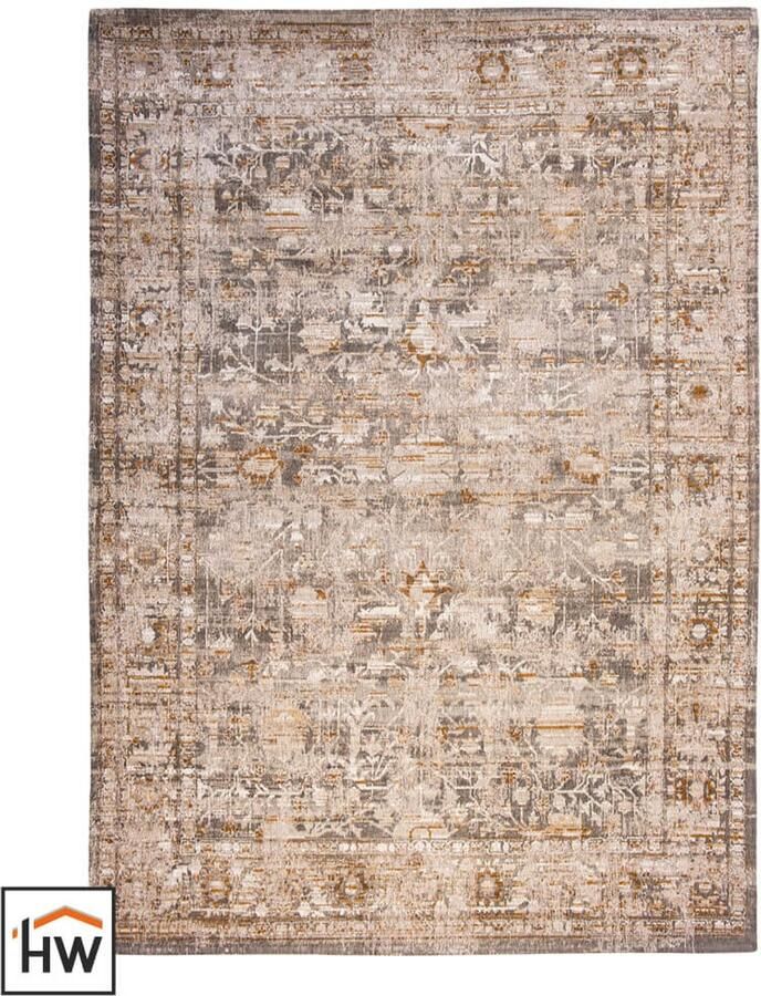 Louis de poortere 8884 Antiquarian Suleiman Grey Vloerkleed 230x330 Rechthoek Laagpolig Vintage Tapijt Landelijk Bruin Grijs