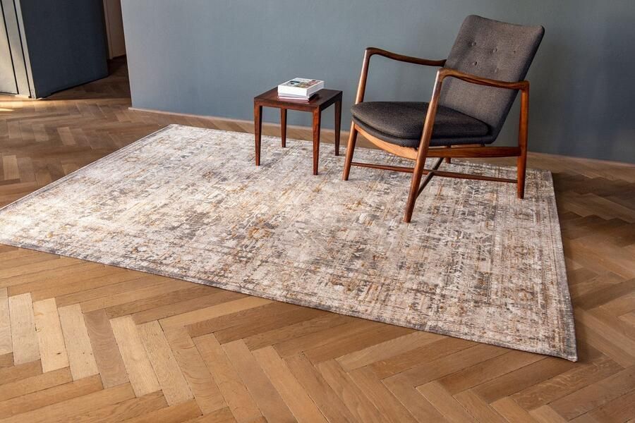 Louis de poortere 8884 Antiquarian Suleiman Grey Vloerkleed 140x200 Rechthoek Laagpolig Vintage Tapijt Landelijk Bruin Grijs - Foto 5