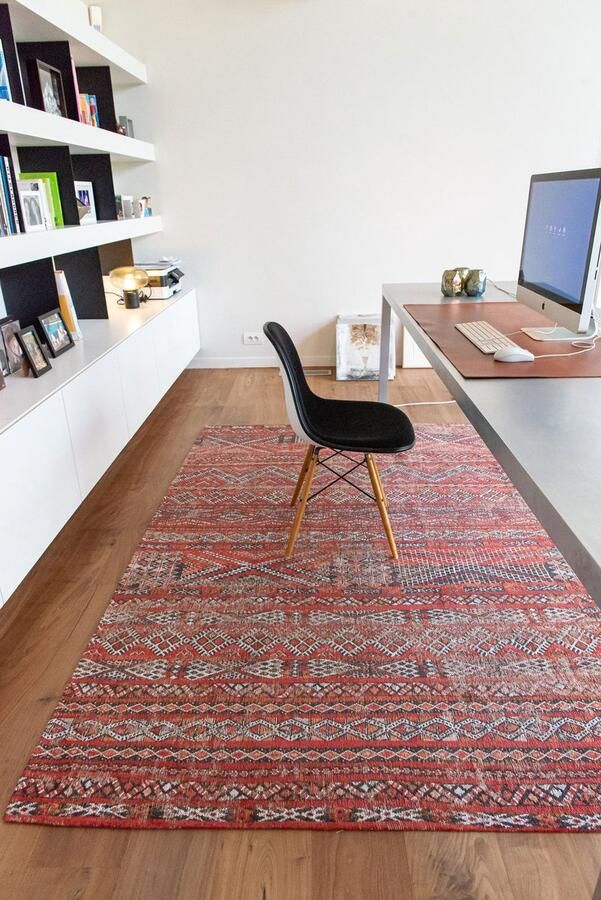Louis de poortere Wasbaar Binnen & Buiten Vloerkleed 240 x 340 cm Kilim Fez Red Laagpolig Tapijt Gerecycled PET Made in Belgium Circulair - Foto 2