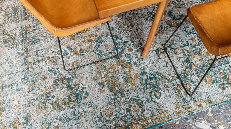 Louis de poortere 9127 Antiquarian Bakhtiari Fener Vloerkleed 140x200 Rechthoek Laagpolig Vintage Tapijt Klassiek Meerkleurig - Foto 4