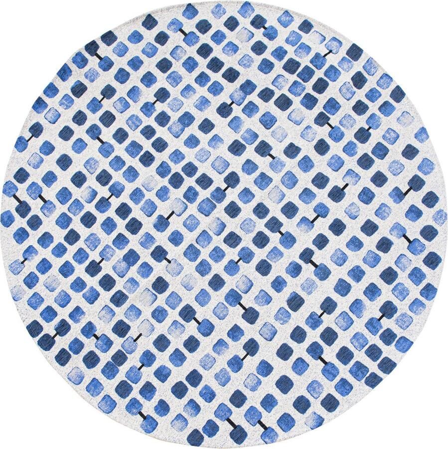 Louis de poortere Rond vloerkleed Craft Cobblestone Amparo Blues 9348 cm