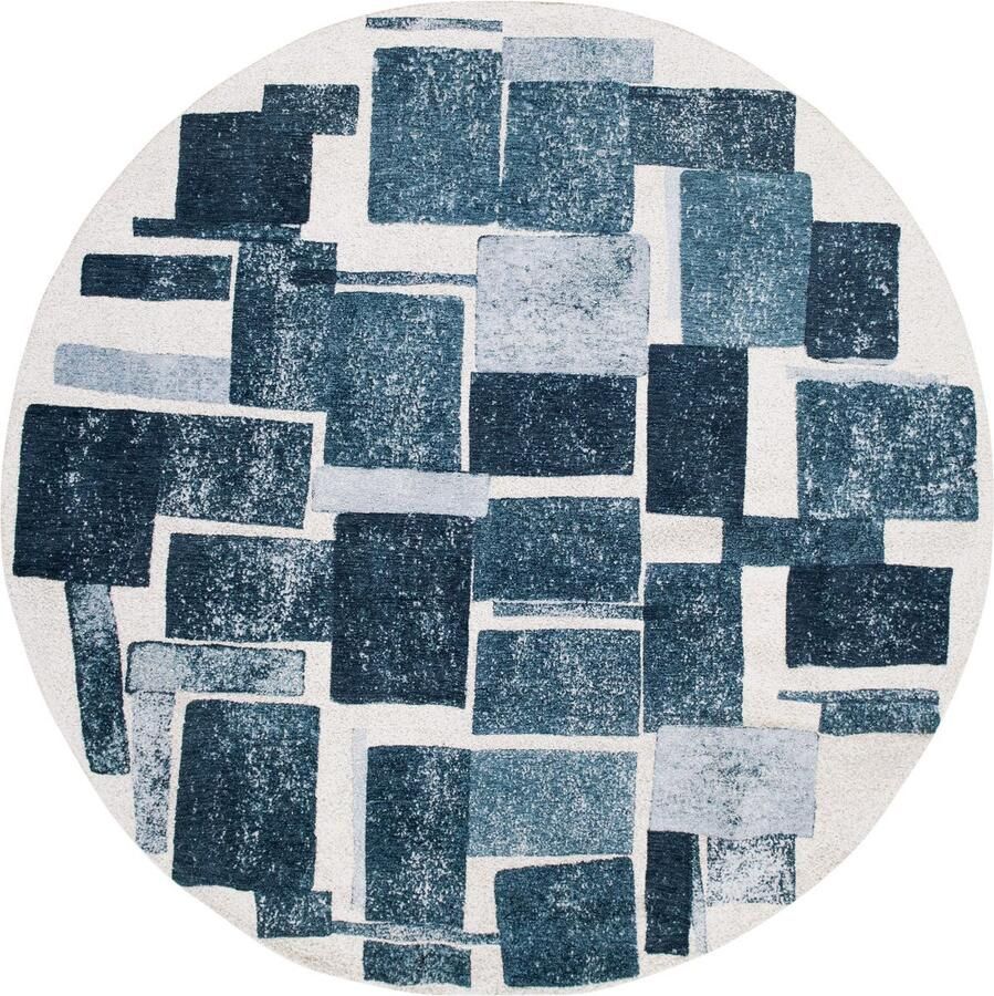 Louis de poortere Rond vloerkleed Craft Lucia Ice Blue 9355 cm