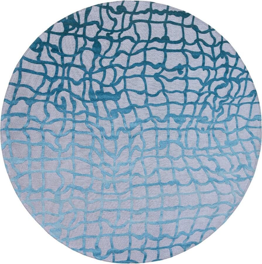 Louis de poortere Rond vloerkleed Mad Men Dedalo Blue Marine 9203 cm