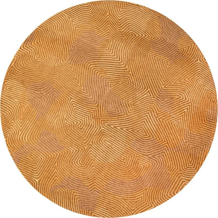 Louis de poortere Rond vloerkleed Meditation Coral Jelly Gold 9226 cm