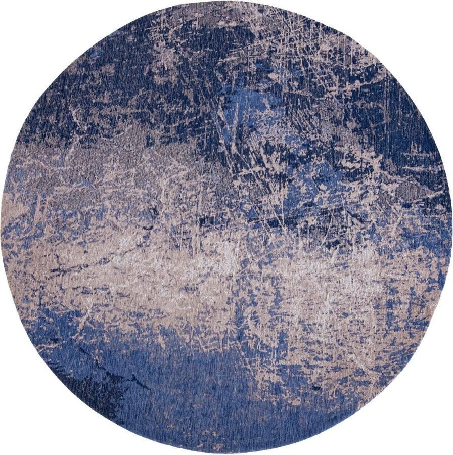Louis de poortere Rond vloerkleed Mad Men Cracks Abyss Blue 8629 cm