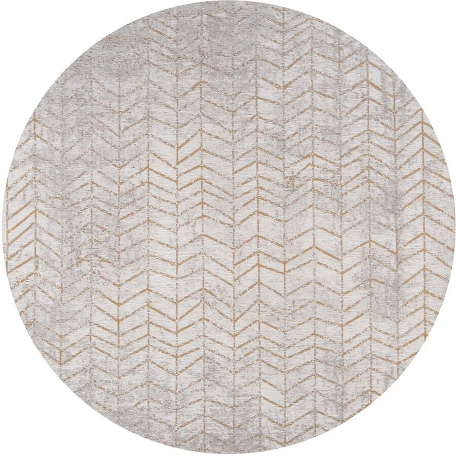 Louis de poortere Rond vloerkleed Mad Men Jacob's Ladder Central Yellow 8929 cm