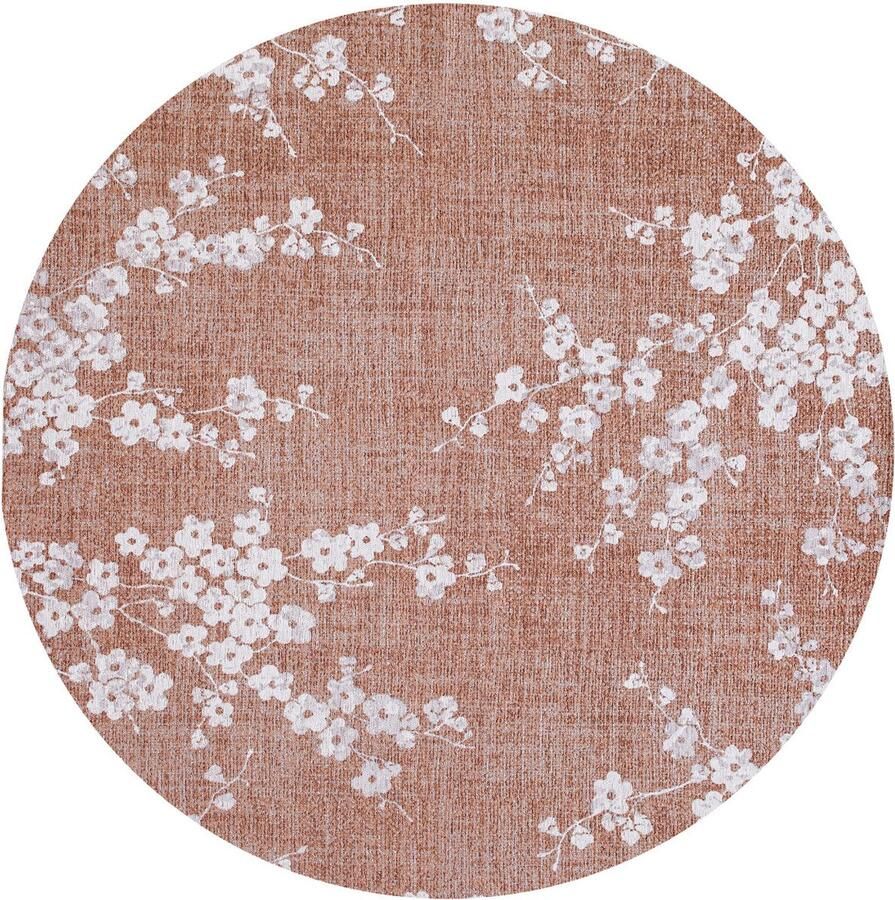 Louis de poortere Rond vloerkleed Sakura Copper Pink 9371 cm