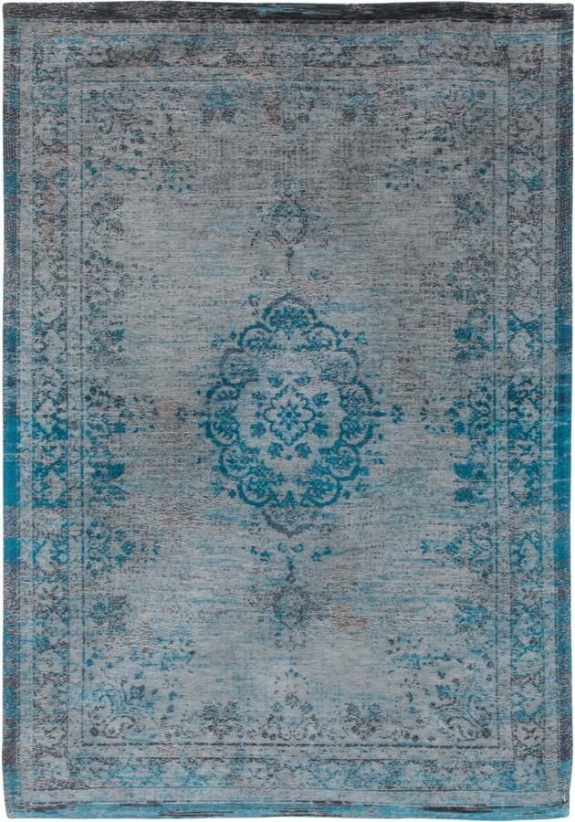 Louis de poortere Vloerkleed Fading World Medallion Grey Turquoise 8255 x 340 cm