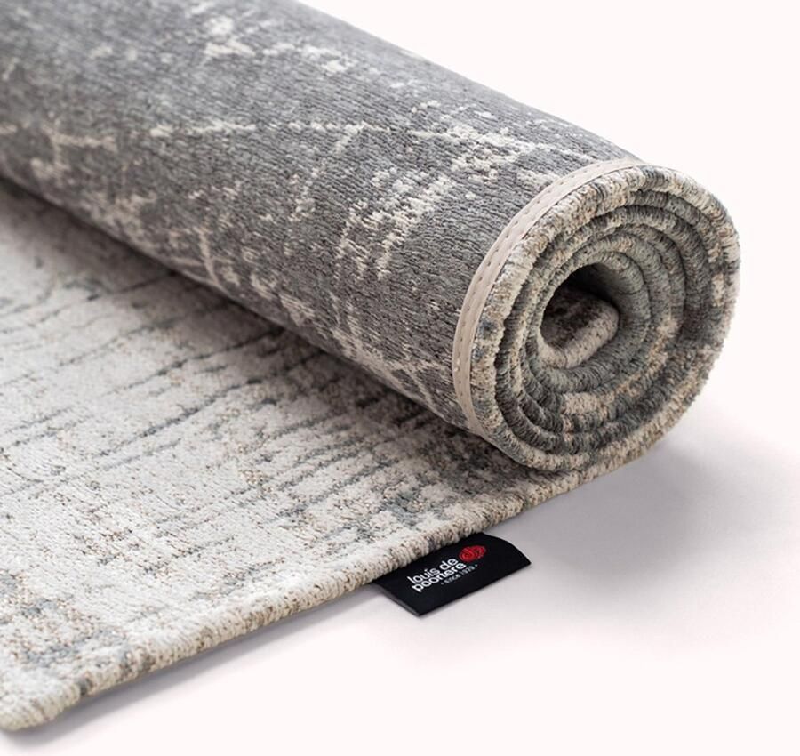 Louis de poortere Griff 8420 Mad Men Jersey Stone Vloerkleed 80x150 Rechthoek Laagpolig Tapijt Industrieel Beige Taupe