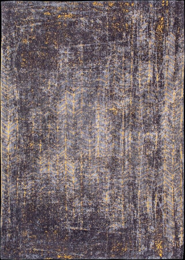 Louis de poortere 8422 Mad Men Broadway Glitter Vloerkleed 80x150 Rechthoek Laagpolig Tapijt Industrieel Bruin Goud