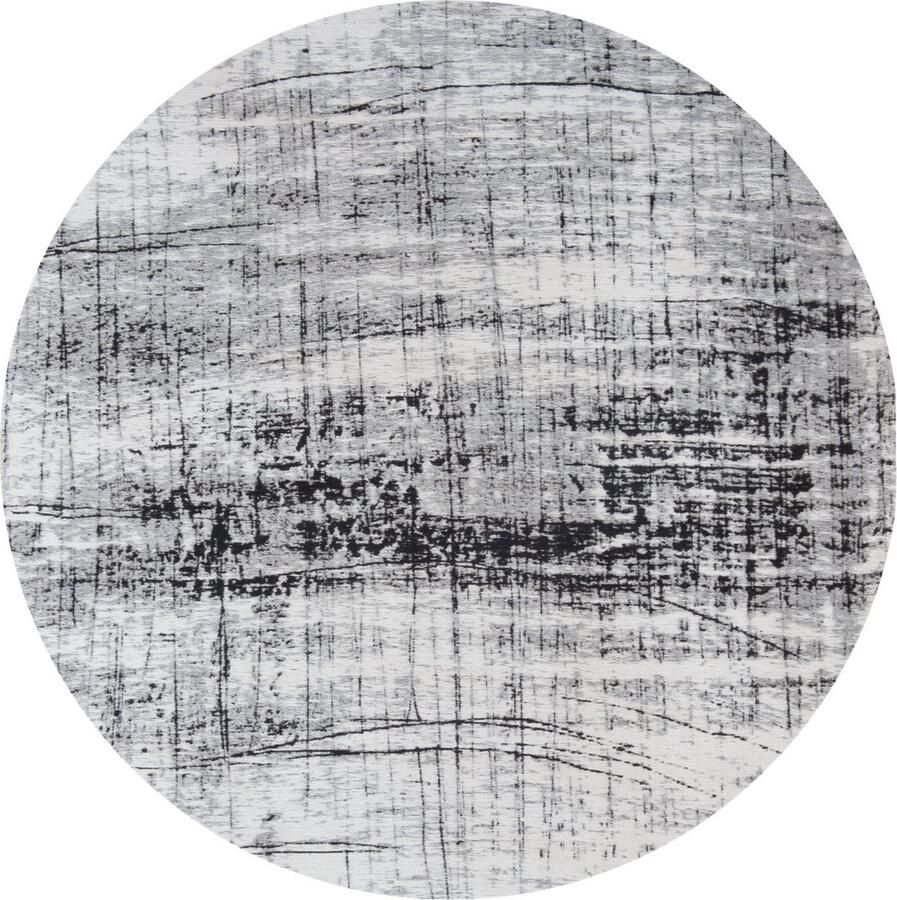 Louis de poortere vloerkleed Metro Black & White grijs 240x240cm