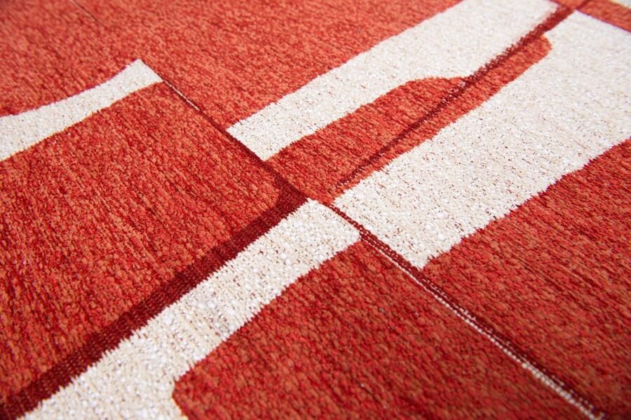 Louis de poortere Rond vloerkleed Craft Papercut Rust 9364 240 cm