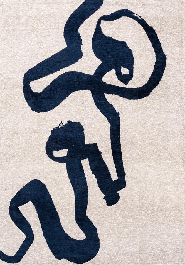 Louis de poortere Craft Ribbon Sea Ink 9849 vloerkleed x 200 cm