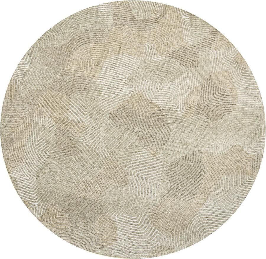 Louis de poortere Rond vloerkleed Meditation Coral Shell Beige 9229 cm